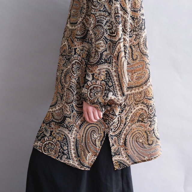 paisley pattern l/s big shirt