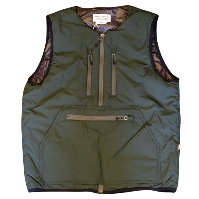 ENDS and MEANS／Tactical Puff Vest【 Woods Green 】