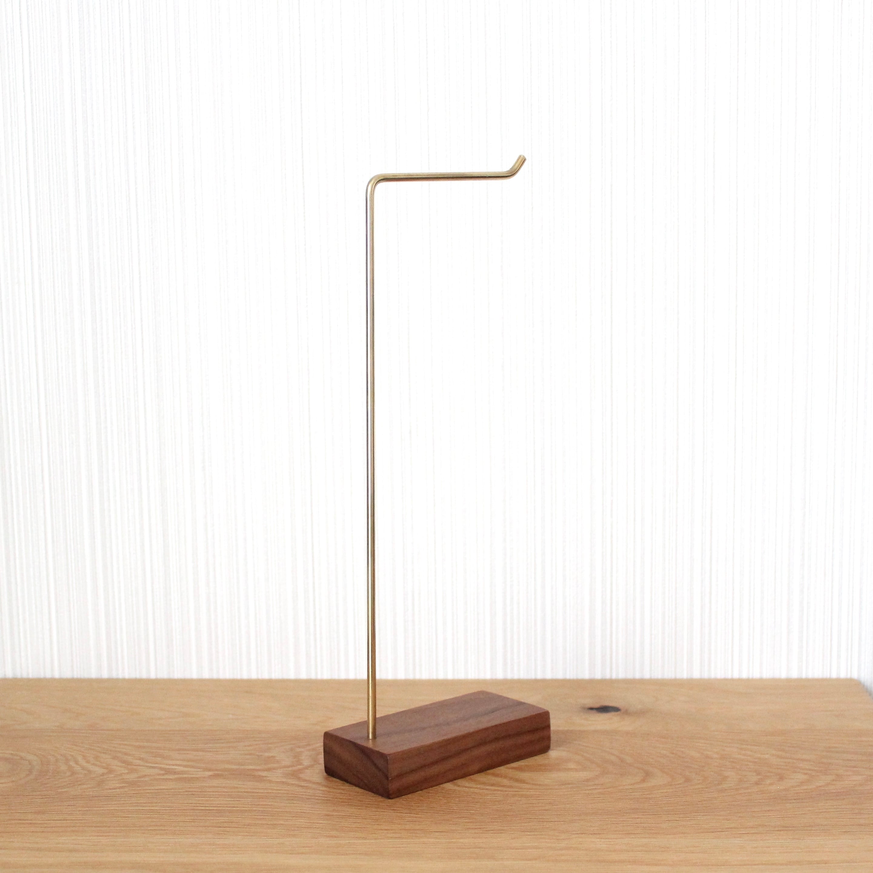 アクセサリースタンド【ウォールナット×真鍮】ネックレス ピアス