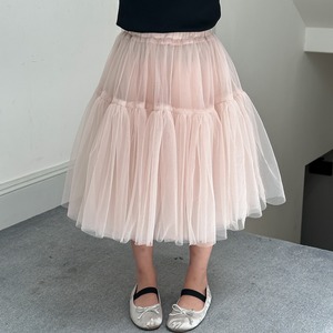 春ドームシルエットチュールスカート