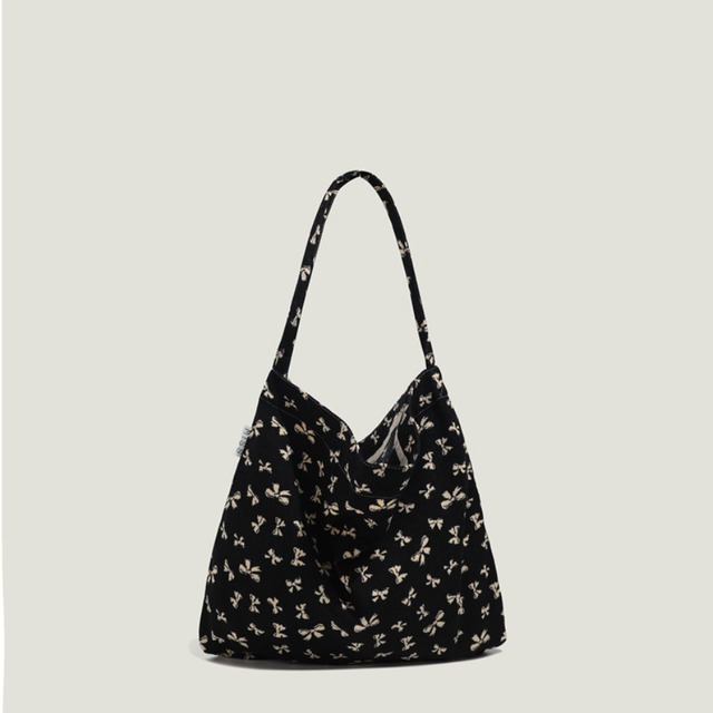 キャンバスリボンショルダーバッグ