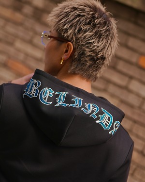 BELINDA CROSS CHARM ZIP JACKET BLACK×SILVER【BB25035】