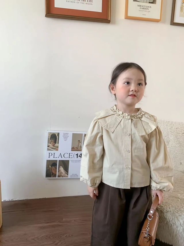 【取寄】人と差がつくハイセンスなフリルハイネックカラーブラウス