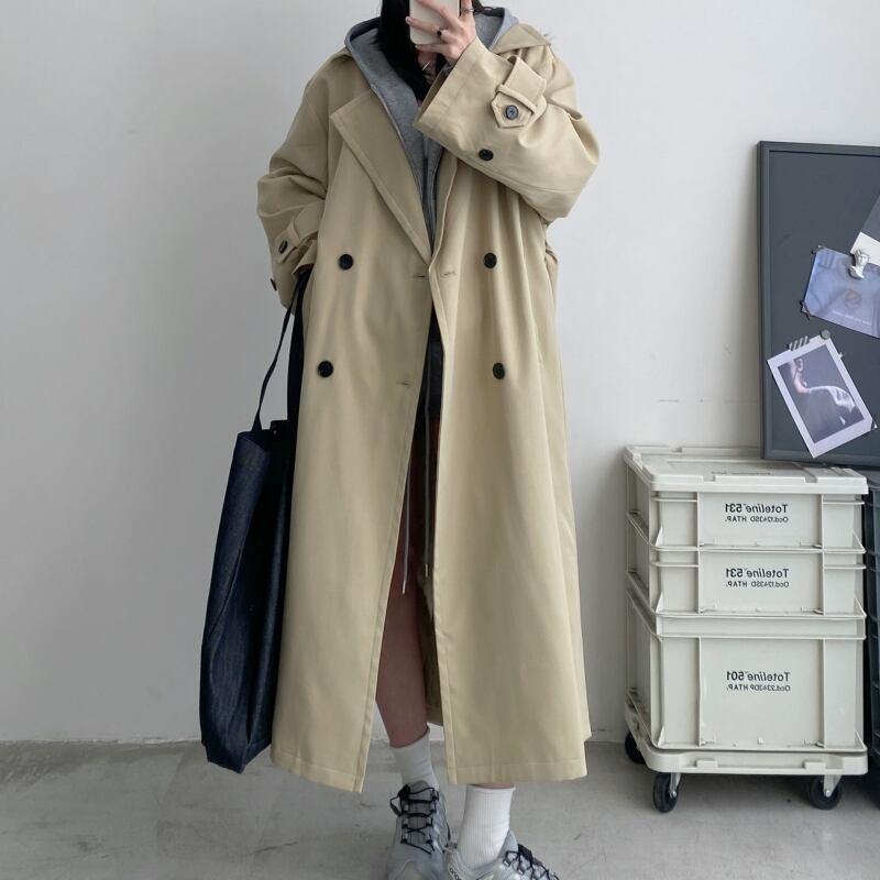 ダブルブレストトレンチコート 00143