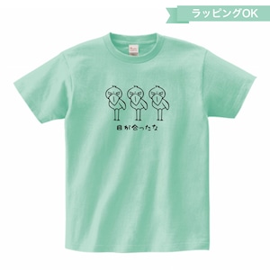 Tシャツ「目が合ったな」★ハシビロコウ【アイスグリーン】