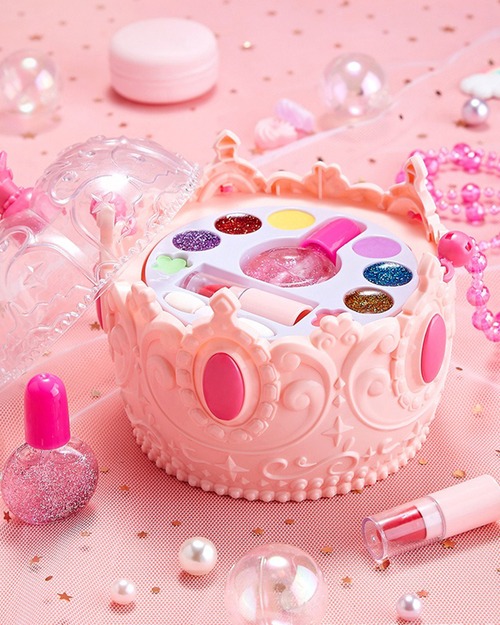 コスプレアイテム 補助用アイテム キッズメイク 子供用メイクアップ オモチャ 王冠 ティアラ コンパクトバック ★お子様へのメイクデビューのプレゼントに最適なアイテムです！ ★即納品★