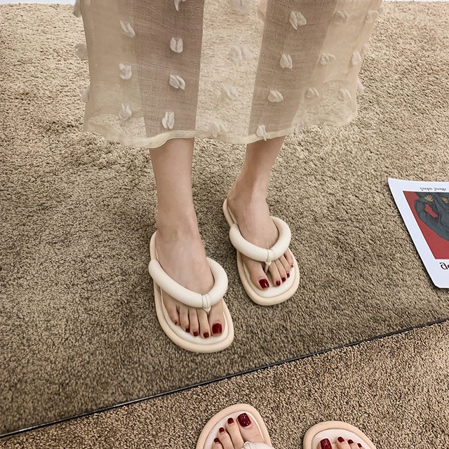 サマーレッドサンダルミュール 靴 シューズ 大人ガーリー スウィート キュート カジュアル 夏物 ビーチ フェイクシューズ58195633503