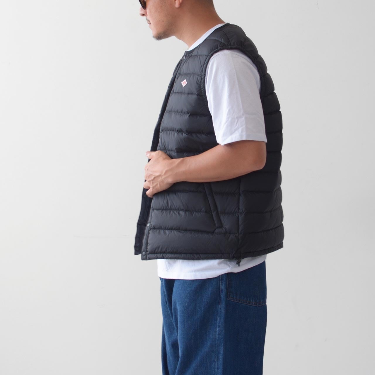 DANTON [ダントン] M NYLON TAFFETA INNER DOWN CREWNECK VEST [DT ...