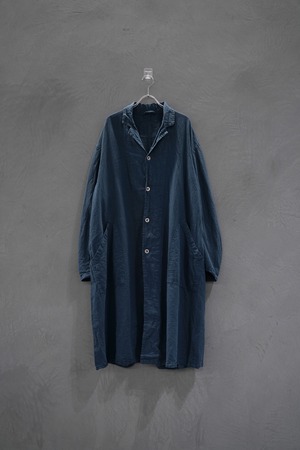 France type linen coat Blue