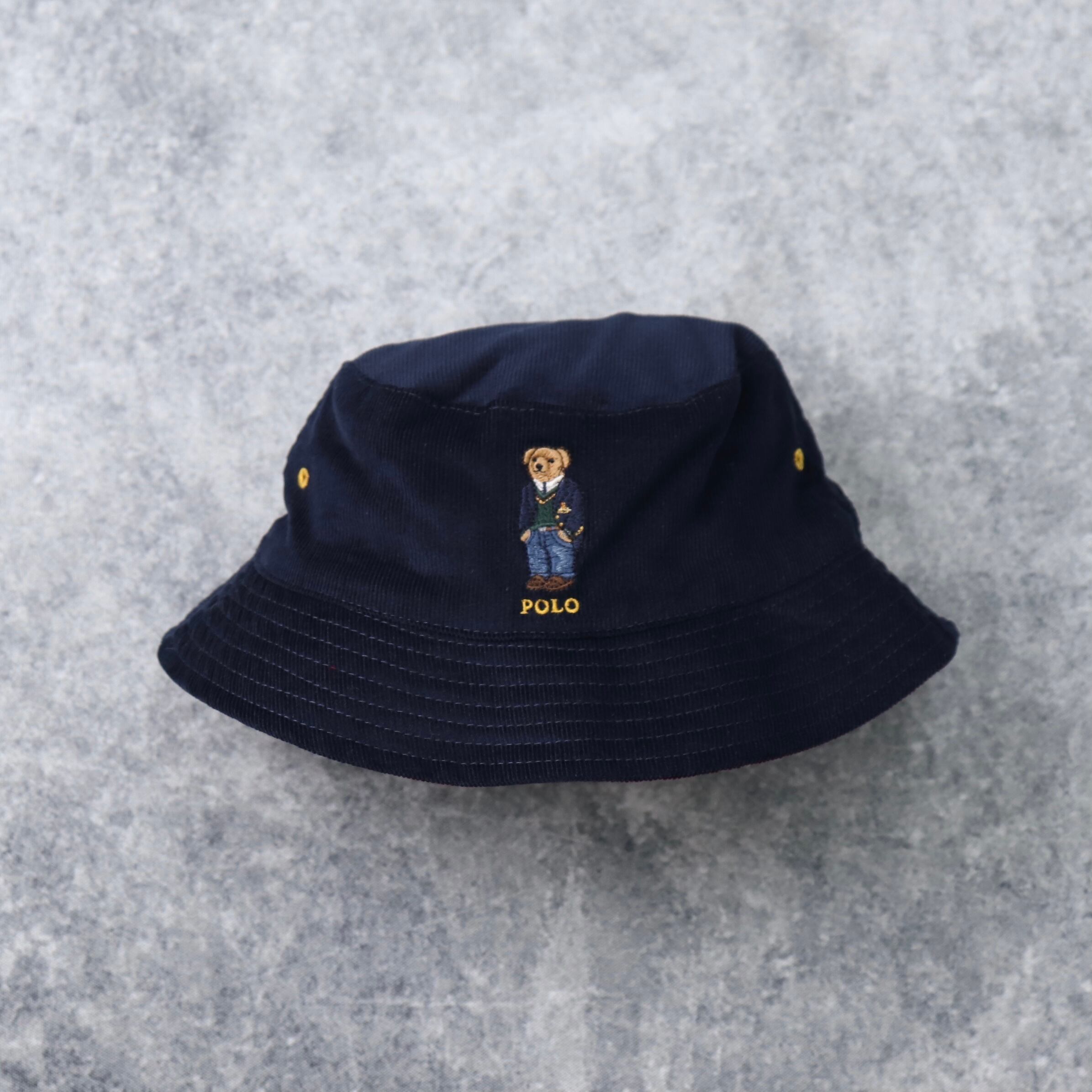 POLO RALPH LAUREN】 Polo Bear Corduroy Bucket Hat “reversible