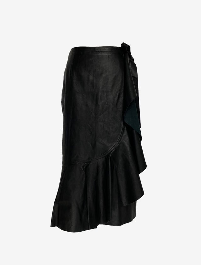 HELMUT LANG ヘルムートラング レザー ラップスカート | リユース 