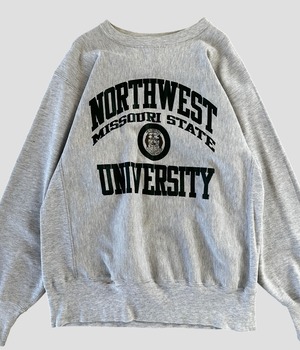-Champion- Vintage 90s XL NORTHWEST UNIVERSITY Reverse Weave Sweat made in USA