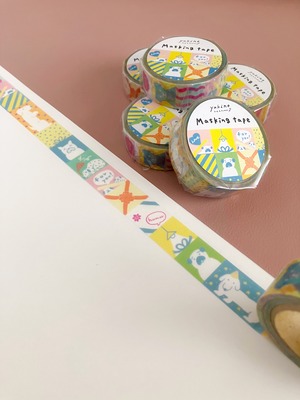 マスキングテープ15mm「gift dogs」