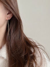 SS ロングハートピアス