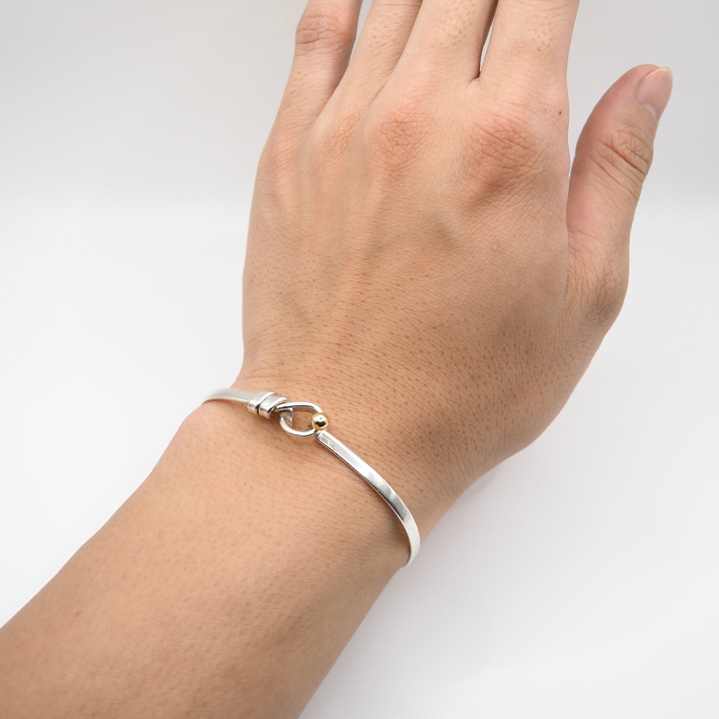 Tiffany&Co. フック&アイ バングル シルバー925 K18 ティファニー