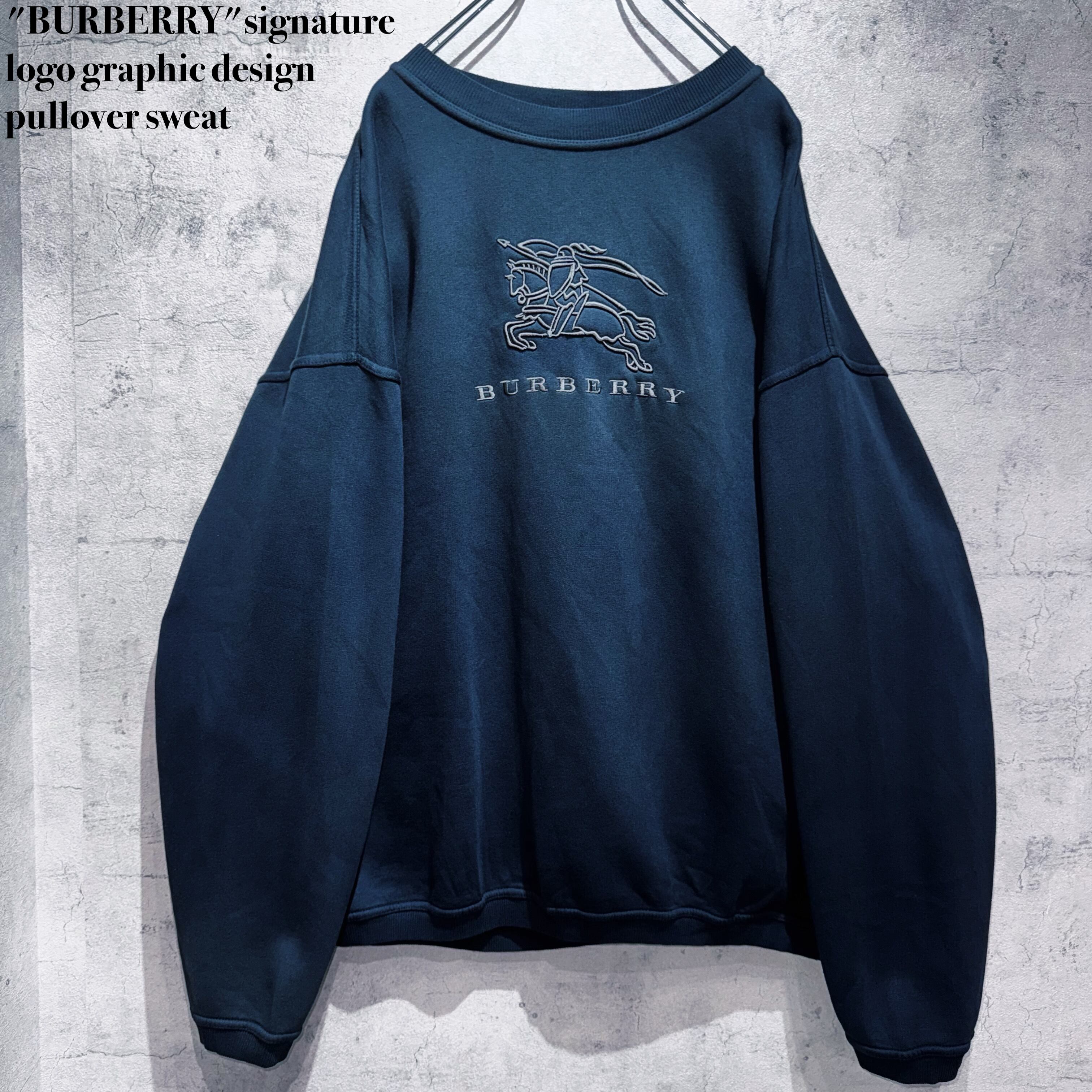 "BURBERRY"signature logo graphic design pullover sweat