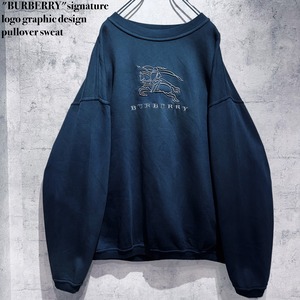 "BURBERRY"signature logo graphic design pullover sweat