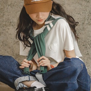 Heart Patch Simple T-shirt / ハート ワッペン シンプル Tシャツ