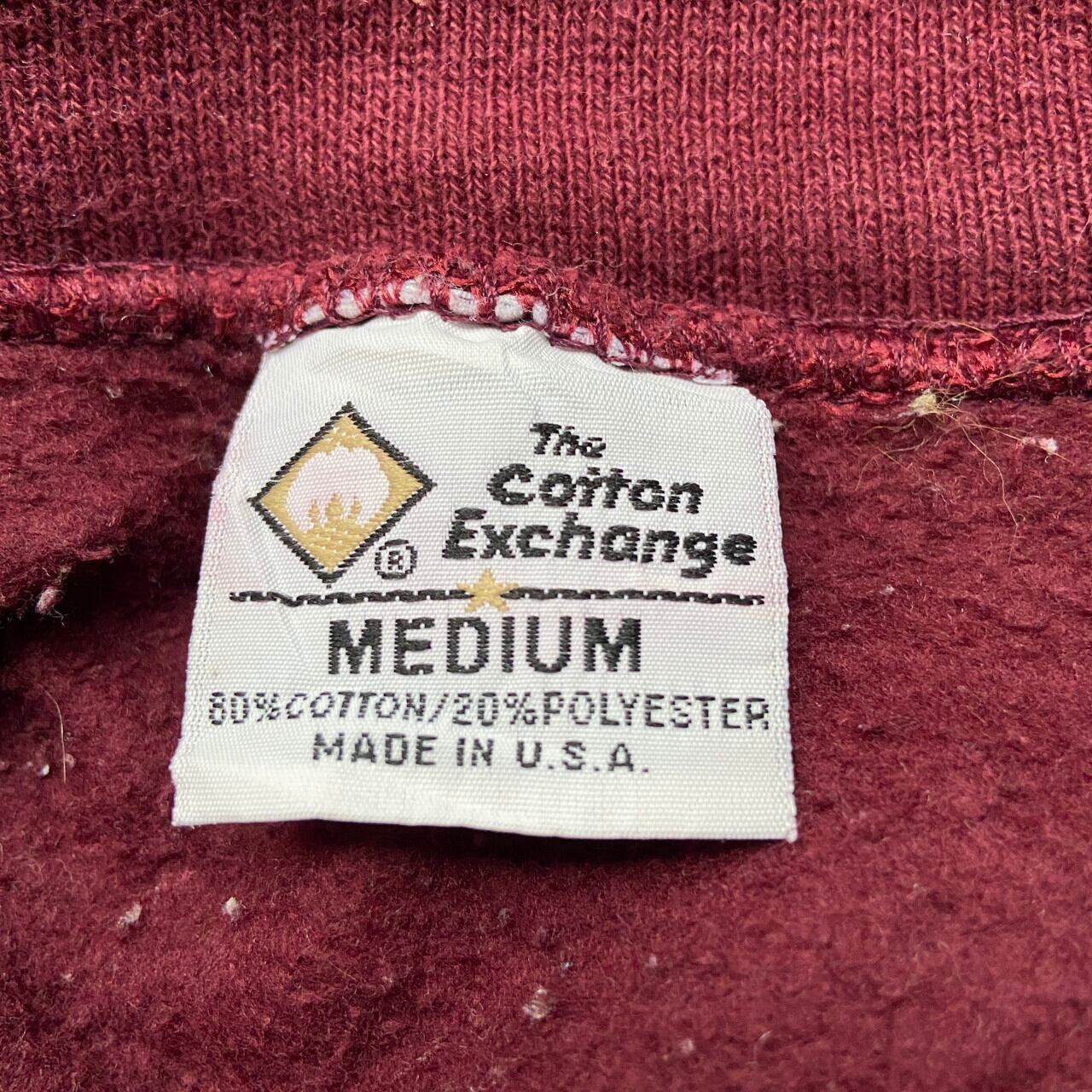 90年代 USA製 3段プリント THE COTTON EXCHANGE コットンエクスチェンジ MENLO-ATHERTTON BEARS  カレッジ チームロゴ プリント スウェットシャツ メンズM