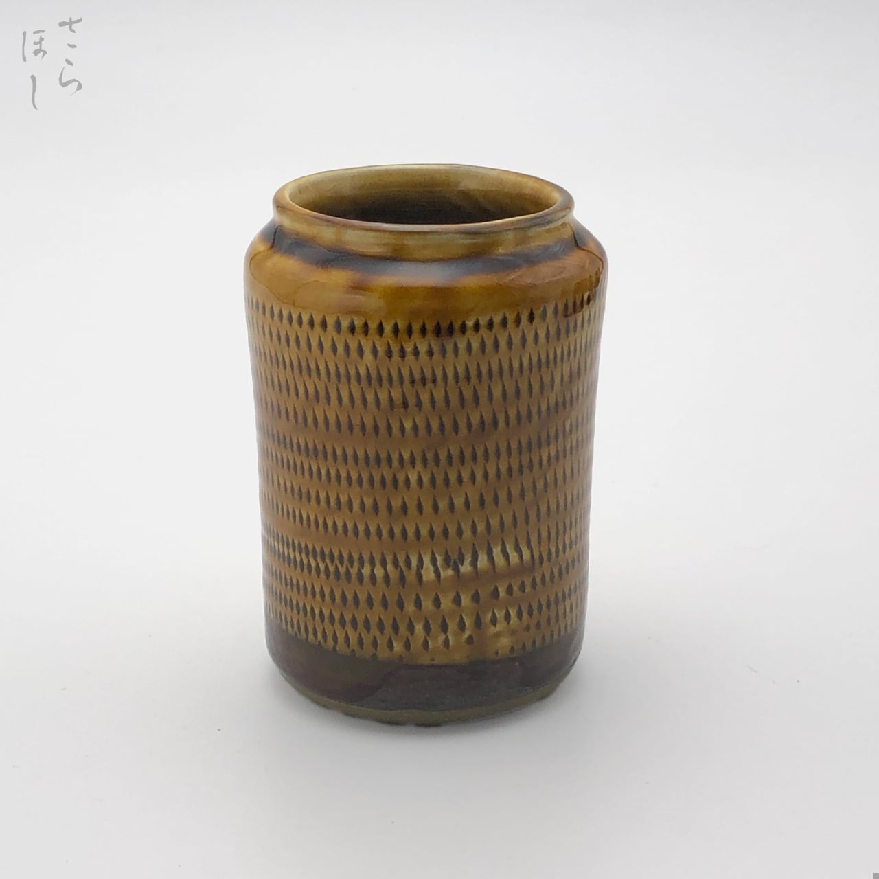 小鹿田焼 小袋窯 5寸筒花瓶 飛びかんな 白 高さ約14.5cm 箸立て 小鹿田焼 小袋窯 5寸筒花瓶 飛びかんな 白 高さ約14.5cm 箸立て