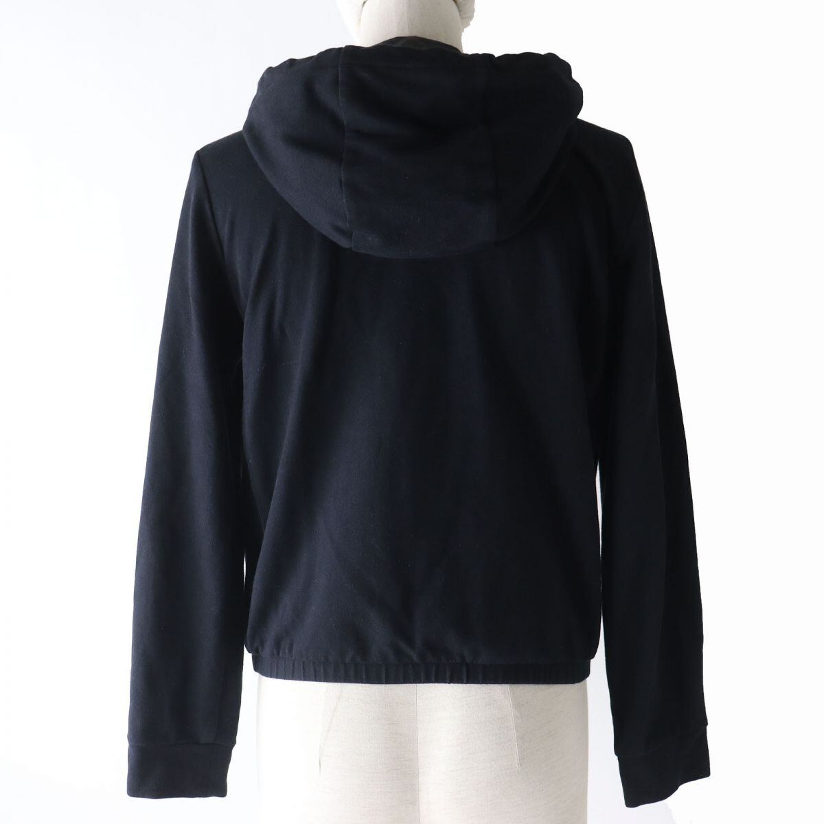 プラダ PRADA パーカー フード M PRADA 【良品】プラダ ナイロン ニット 異素材切替 フード