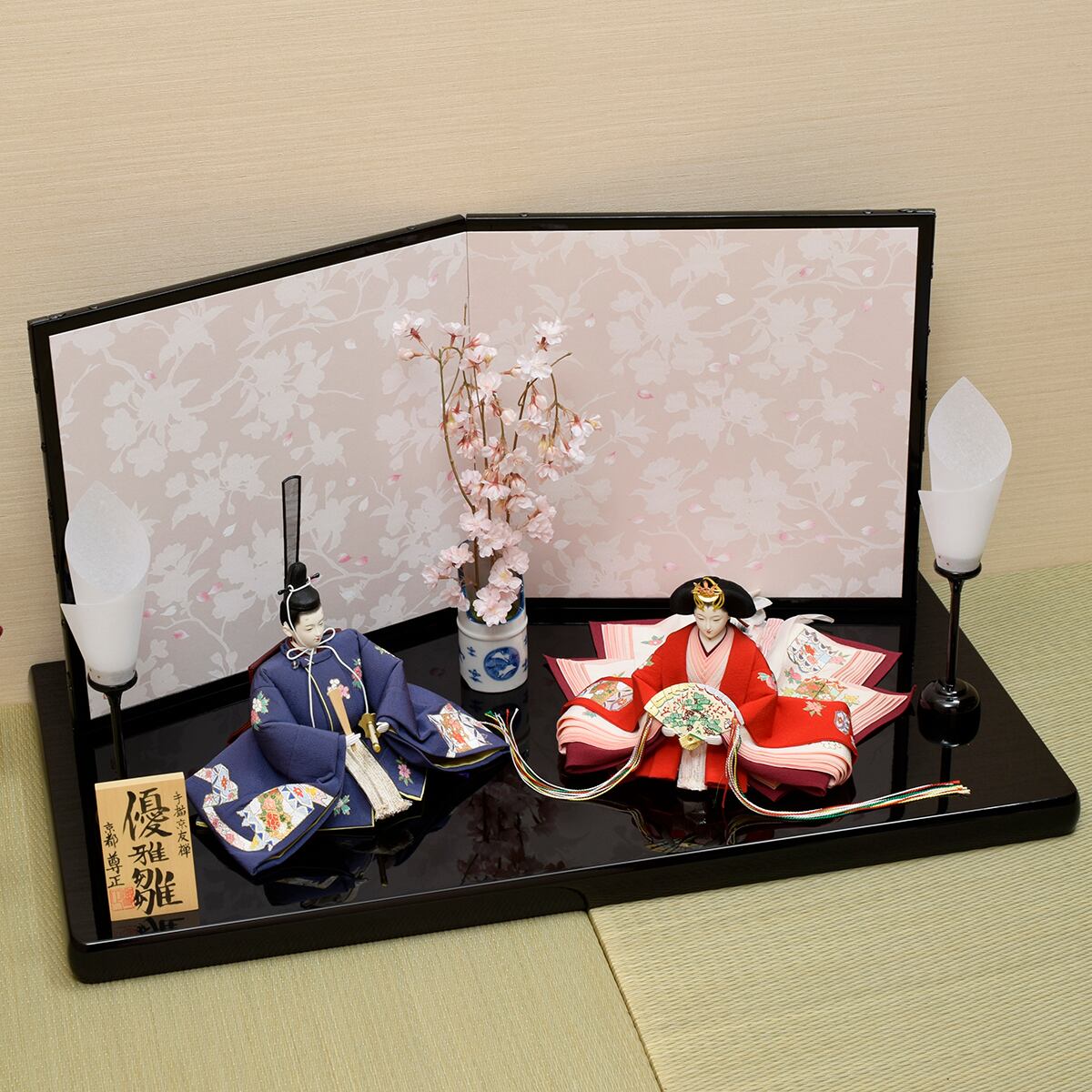 雛人形 親王飾り【金彩貝桶】片岡尊正｜京都｜高級｜手描友禅