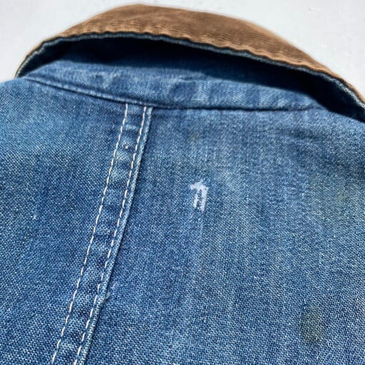 USA製 BRITCHES カバーオール ブランケット S相当 雰囲気◎ 70's BRITCHES ブランケットライナーデニムカバーオール ワッペン