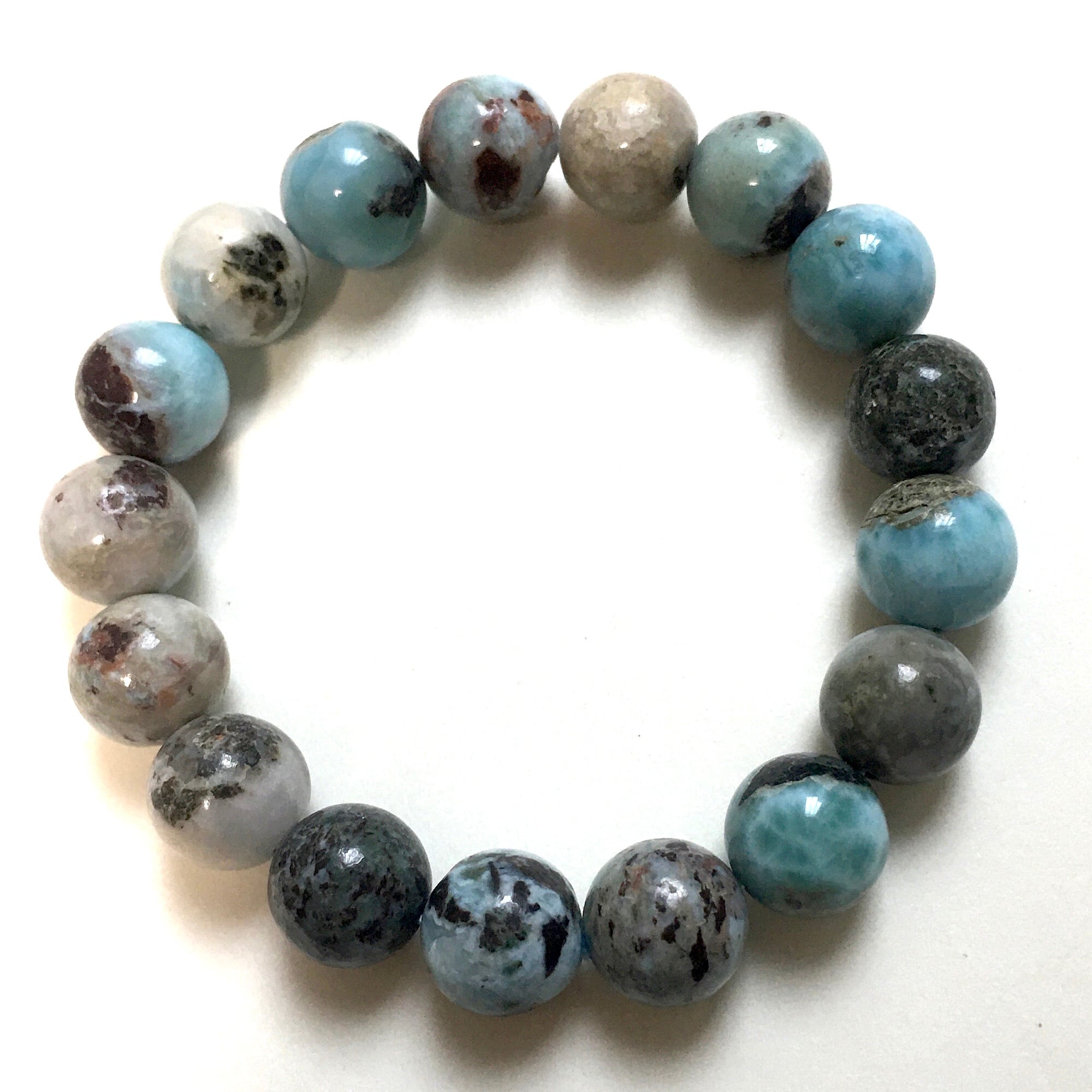 【美容ダイエット】実物可愛い♡♡天然チョコラリマー　ブレスレット 美容ダイエット】実物可愛い♡♡天然チョコラリマー ブレスレット