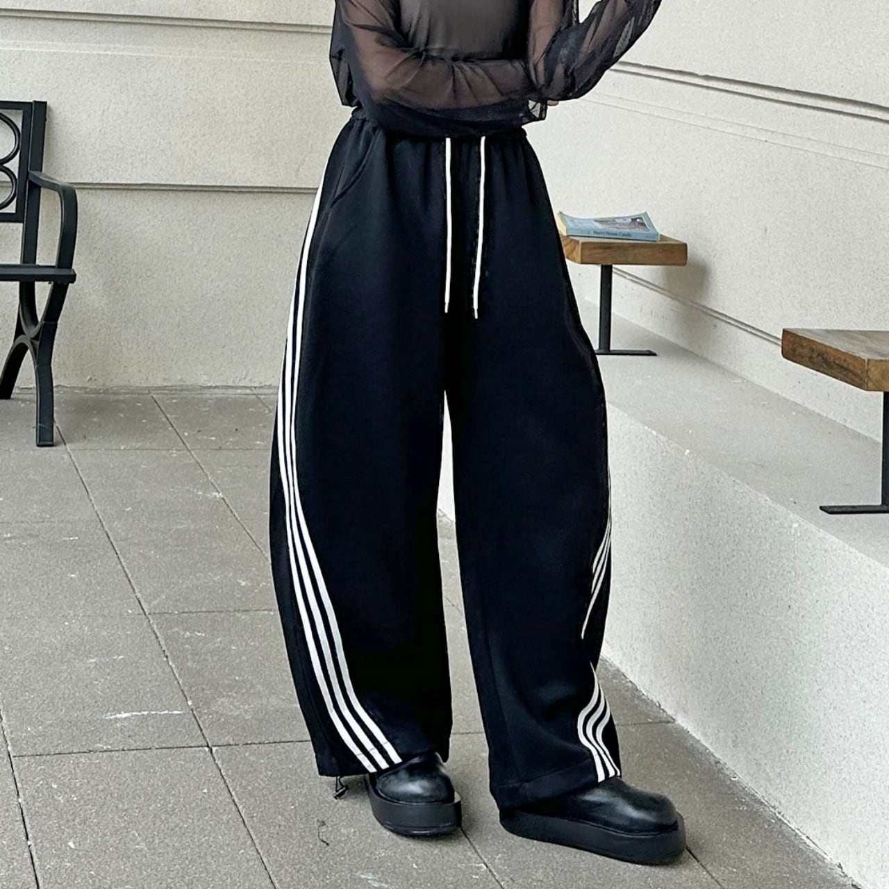 Side Line Wide Sweat Pants 01393