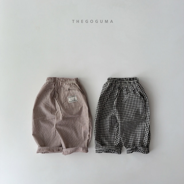 【取寄】the goguma|pattern label pants|パターンレーベルパンツ|XS-JL|kids&jr|26 autumn