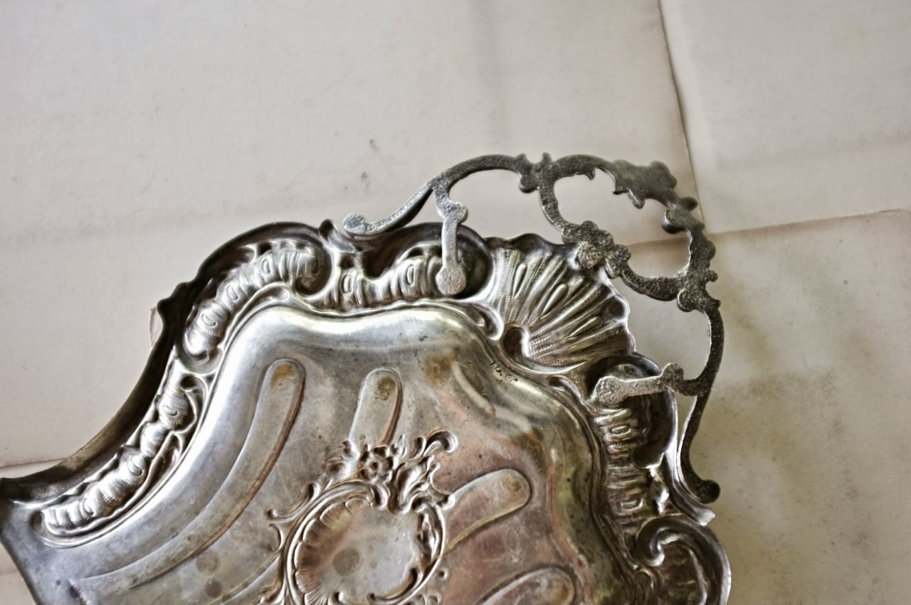 france 貝と薔薇とロカイユとロココ的ダストパン＆ブラシセット アンティーク france 貝と薔薇とロカイユとロココ的ダストパン＆ブラシセット