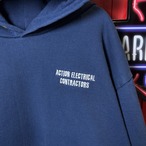 90s USA製　CAMBER プルオーバーパーカー　裏全面サーマル　企業モノ　フーディー　ネイビー