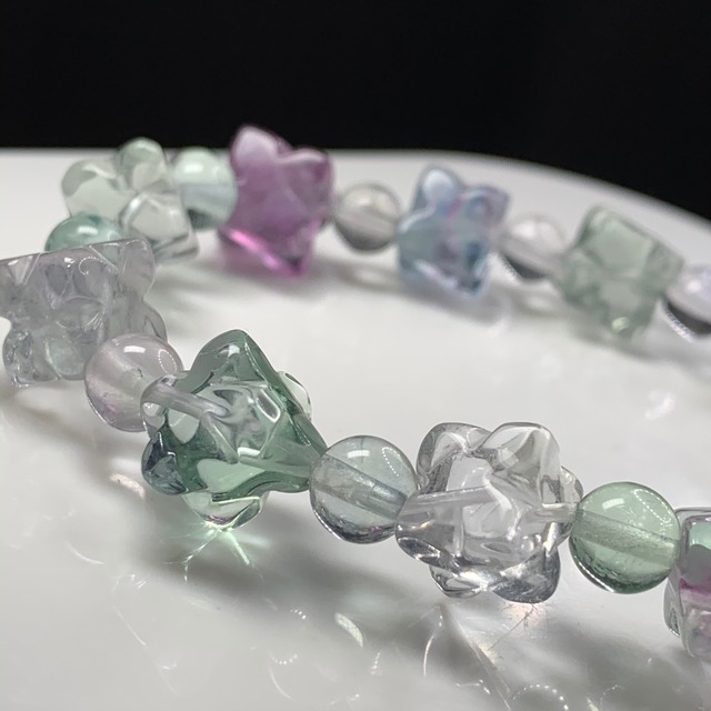 3こんぺいとうフローライトブレスレット