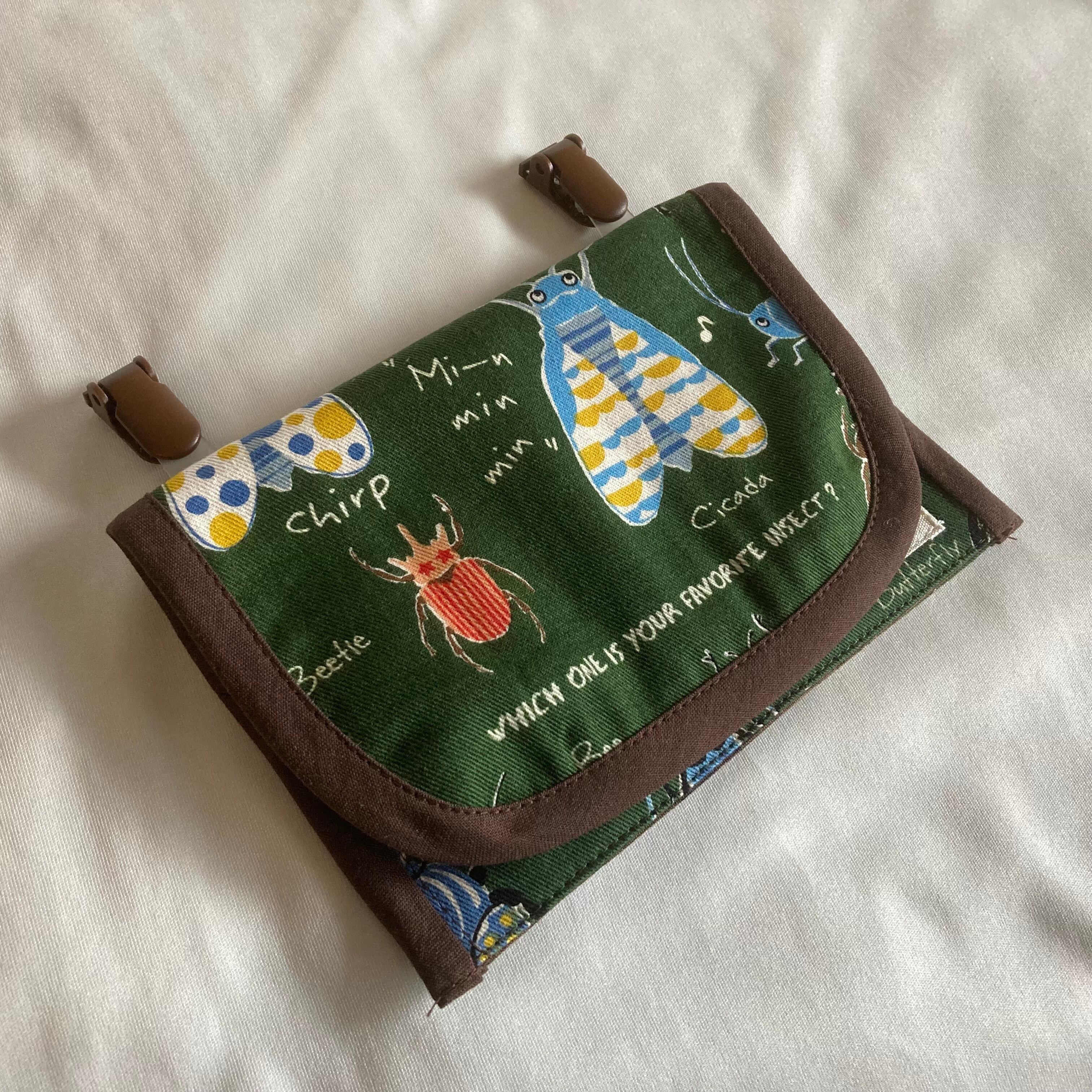 オーダーok 移動ポケット57昆虫図鑑gテントウ虫セミ マスクケース入園入学ハンカチティッシュ メィリリィ Maylily のクローゼット