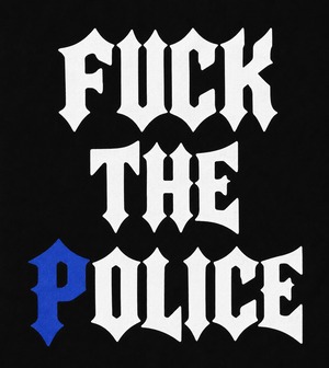 FUCK THE POLICE LOGO L/S TEE