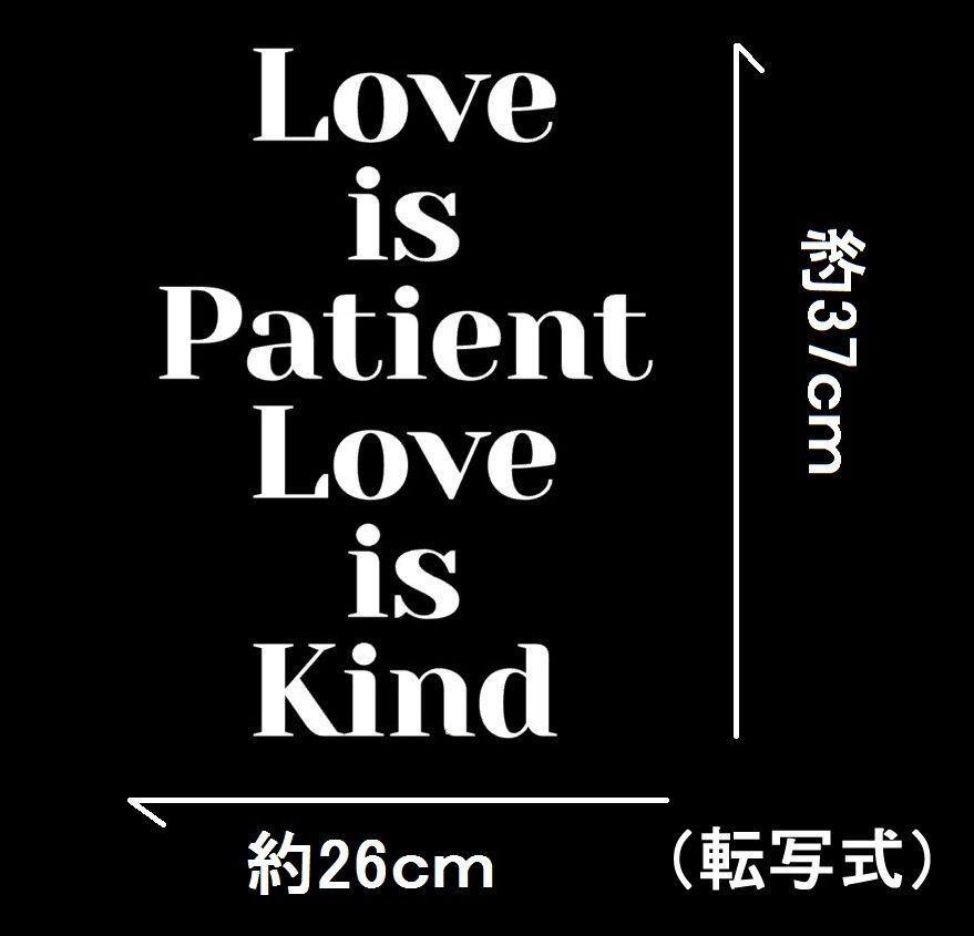 ウォールステッカー 聖書 名言 白 光沢 教会 Love is patient love is