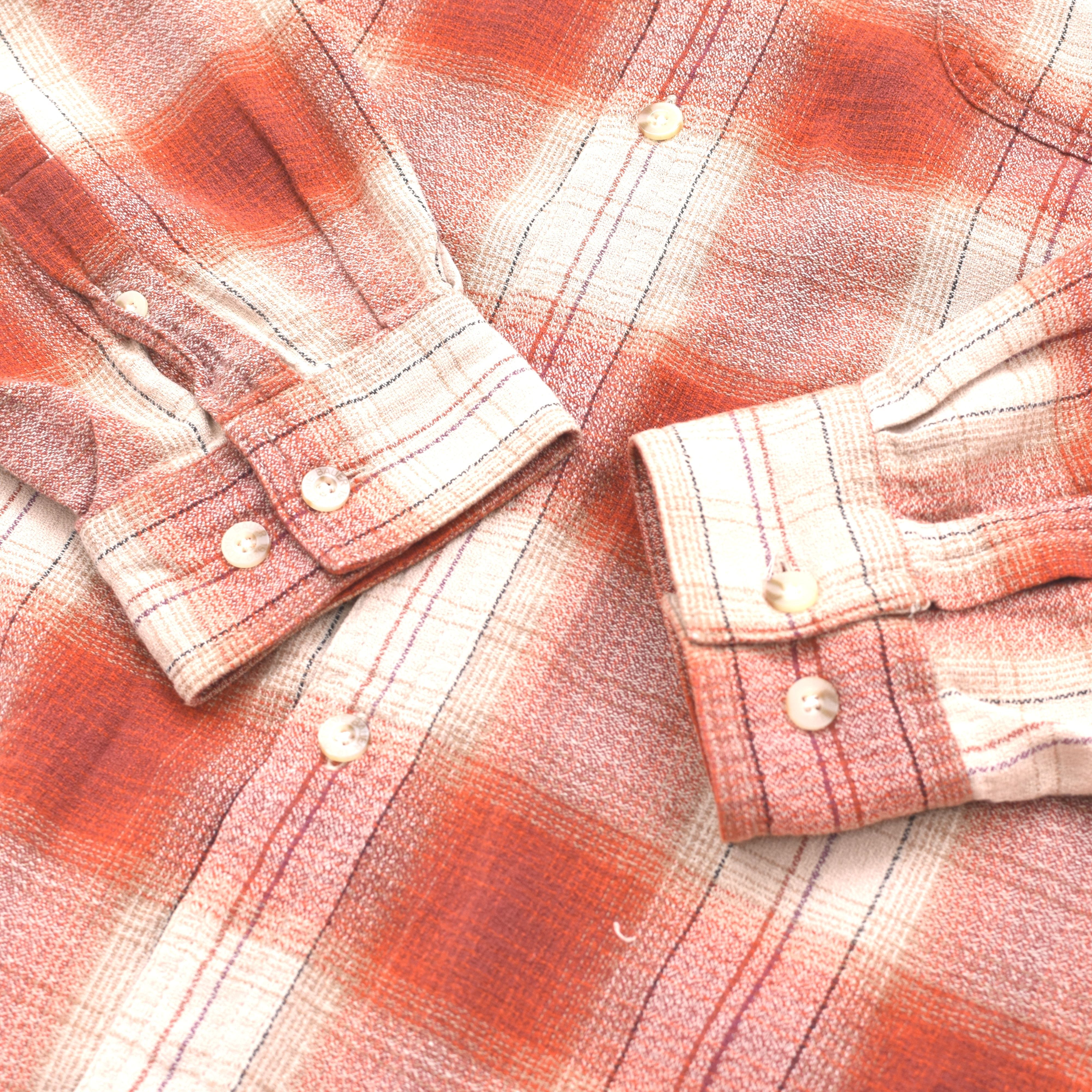 Eddie Bauer エディバウアー 00s ウール混 オンブレチェックシャツ Eddie Bauer Ombre check shirt オンブレチェックシャツ | 古着