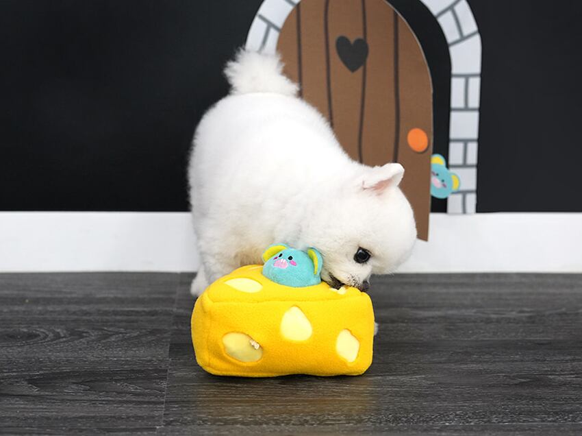 soft cheeze multi toy  /  ノーズワーク ペット 犬 おもちゃシャカシャカ 知育玩具 おやつ隠し 可愛い わんちゃん ストレス解消 音が鳴る toy カシャカシャ