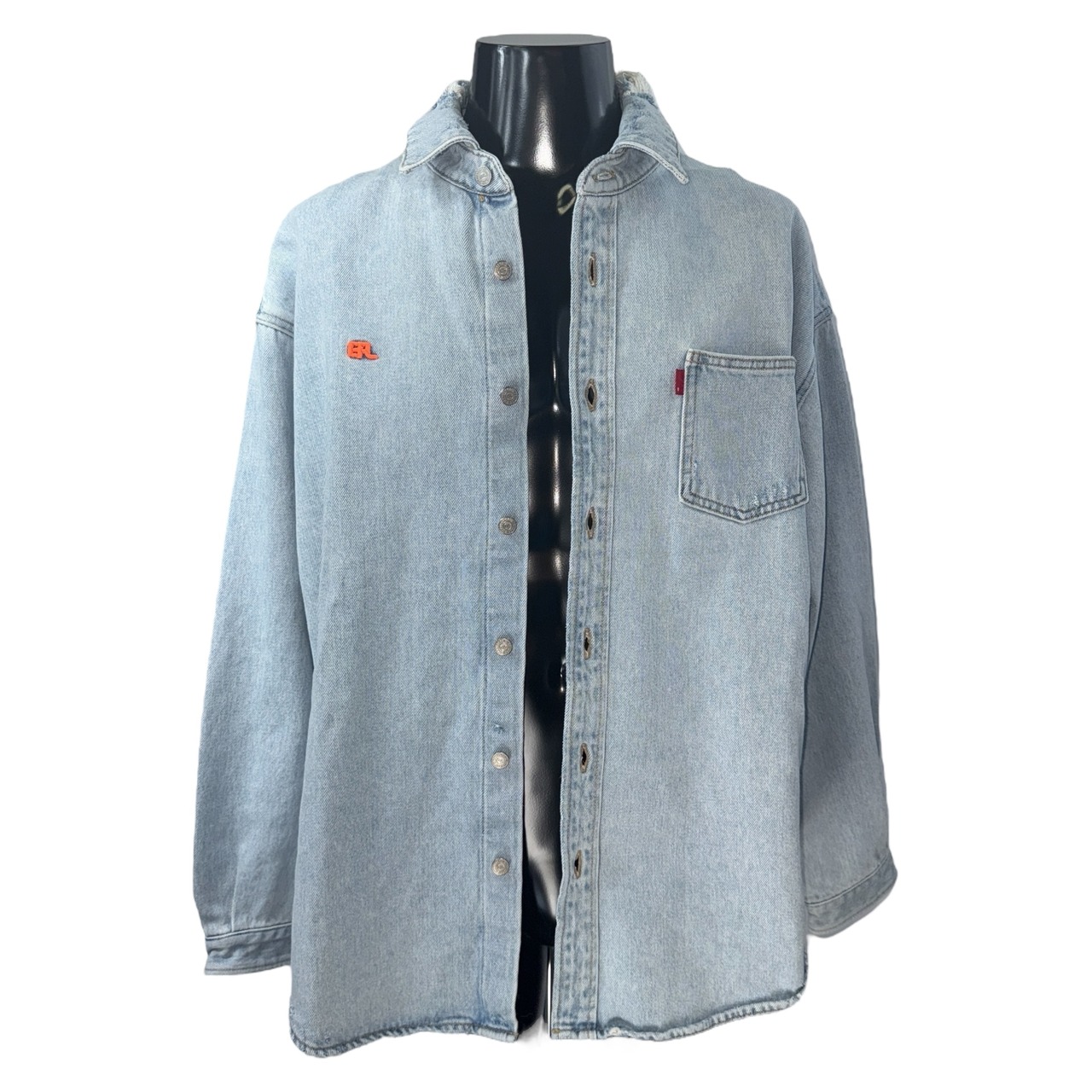 【ERLxLevi's】イーアールエル リーバイス 23AW OVERSHIRT WOVEN デニムシャツ XL相当