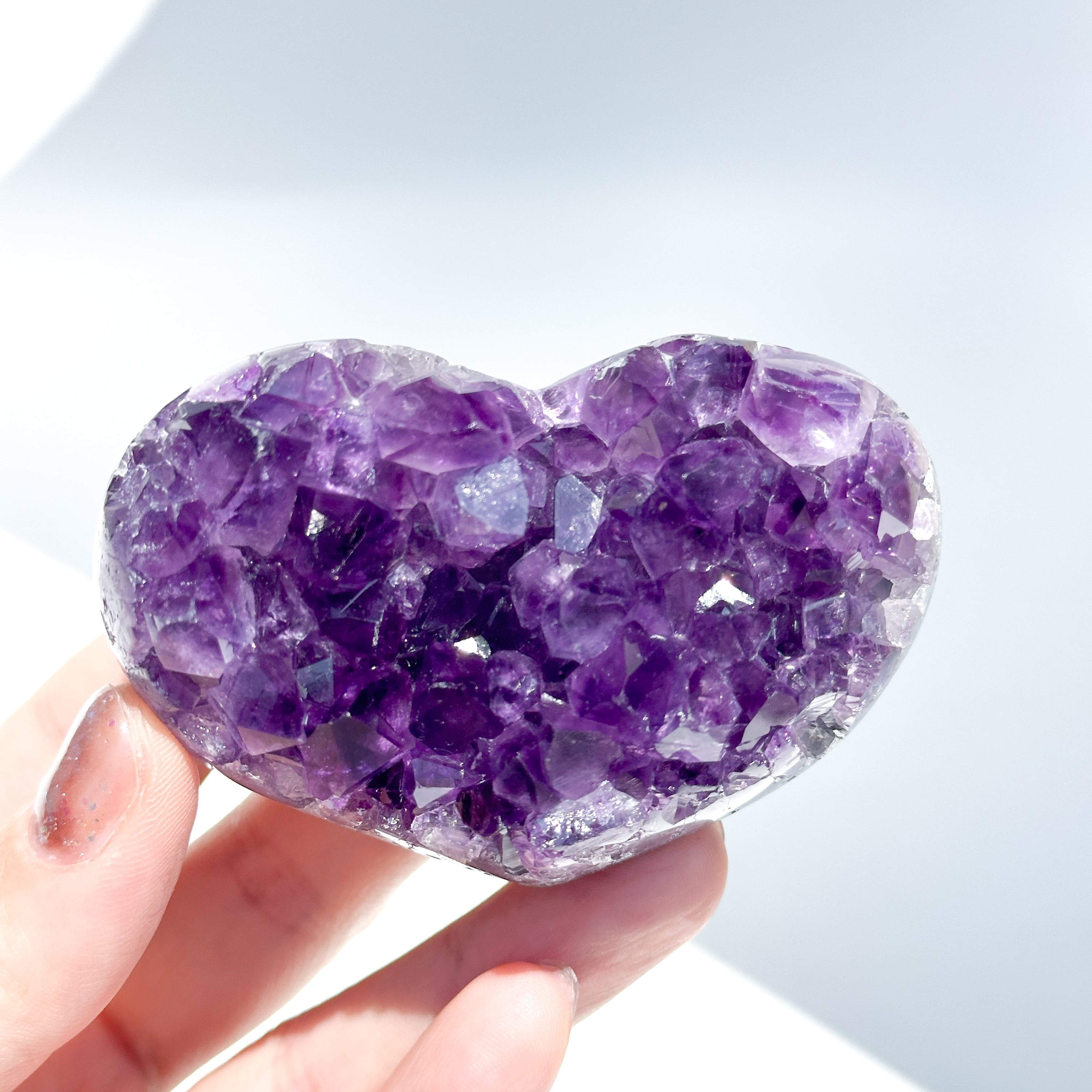 ウルグアイ産アメジスト ハート12◇ Amethyst ◇天然石・鉱石