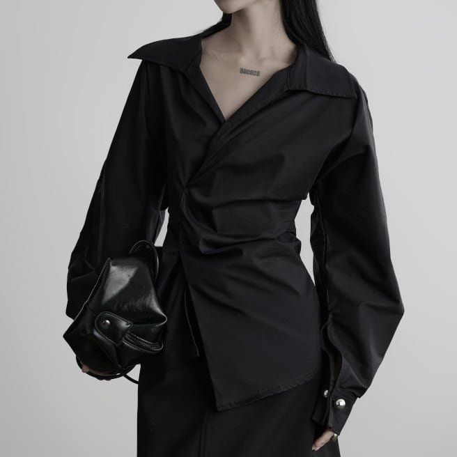 Back zipper design shirt S401