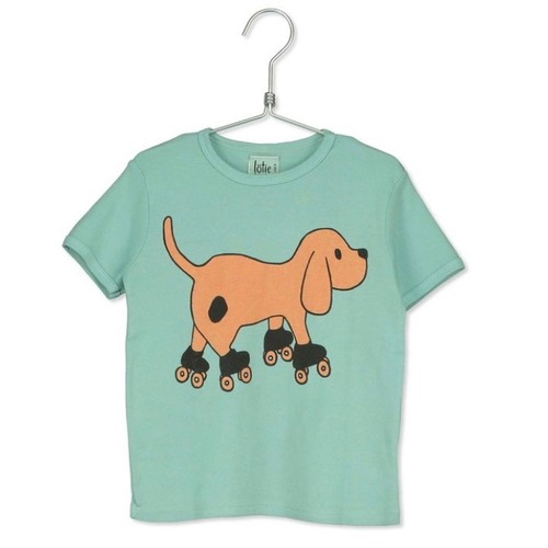 【lotiekids】【23SS】SKATING DOG SEAGREEN TSHIRT