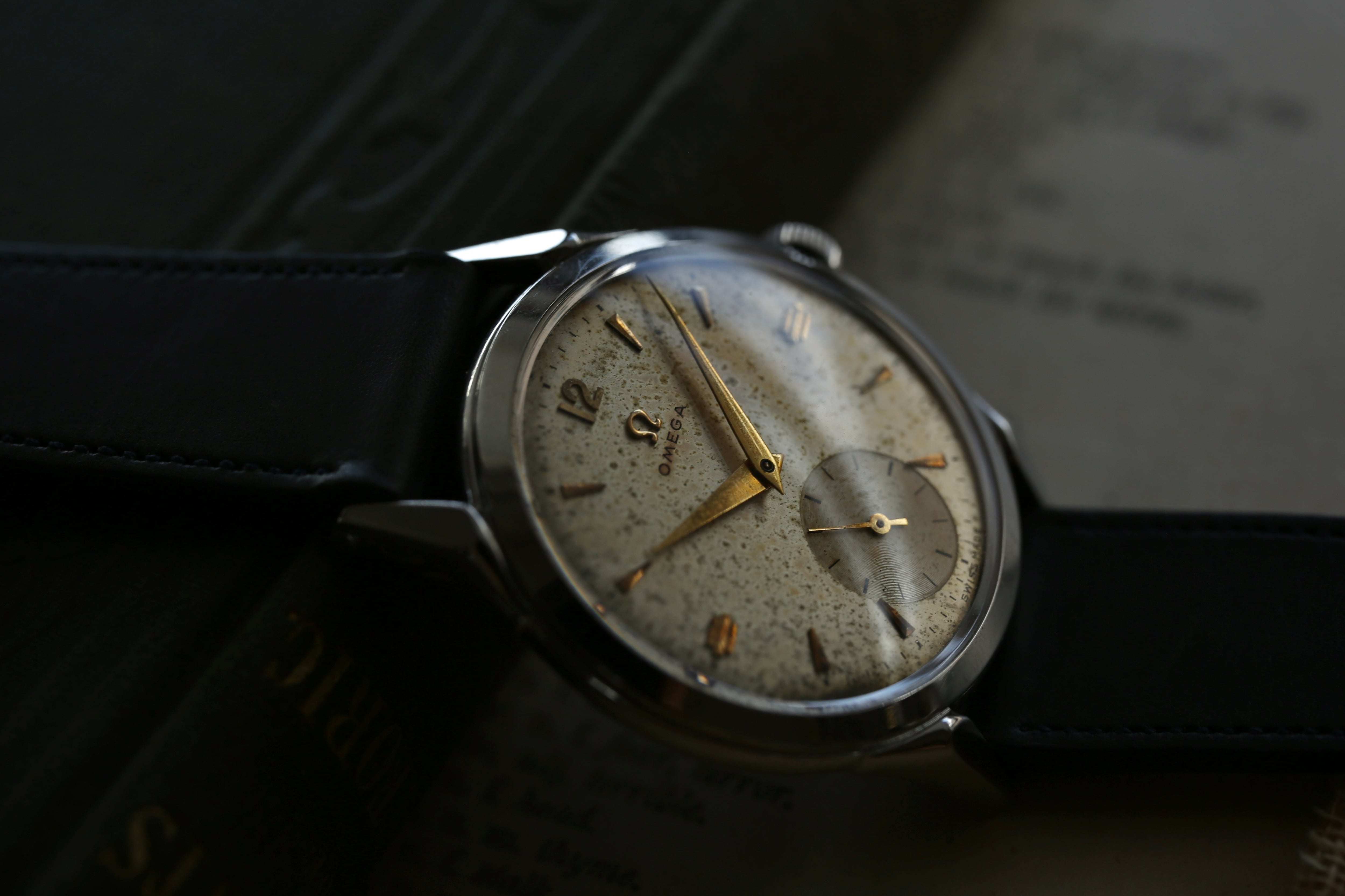 【OMEGA】 1951年製 オメガ 『30mmキャリバー』スモールセコンド ”スパイダー・ラグ” トリプルコンビネーション・インデックス ブラウンエイジング スモールセコンド 手巻き / Vintagewatch / 30mmcaliber / Cal.265