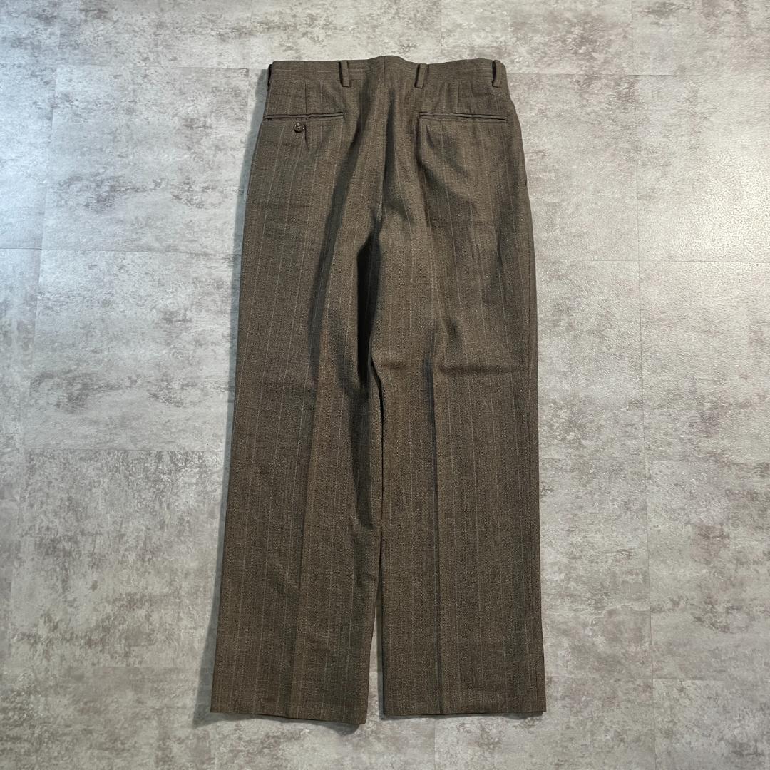 90s BALENCIAGA stripe brown slacks | ib2