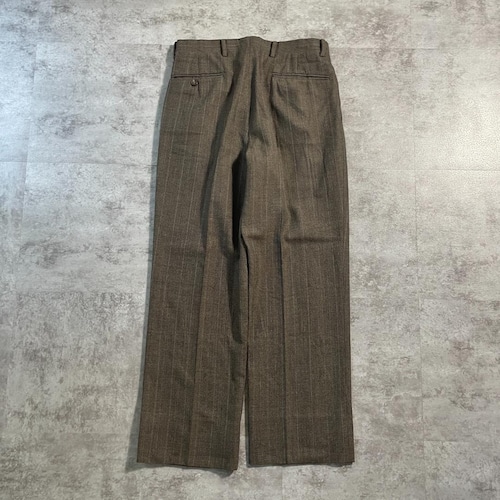 90s BALENCIAGA stripe brown slacks 詳細写真2