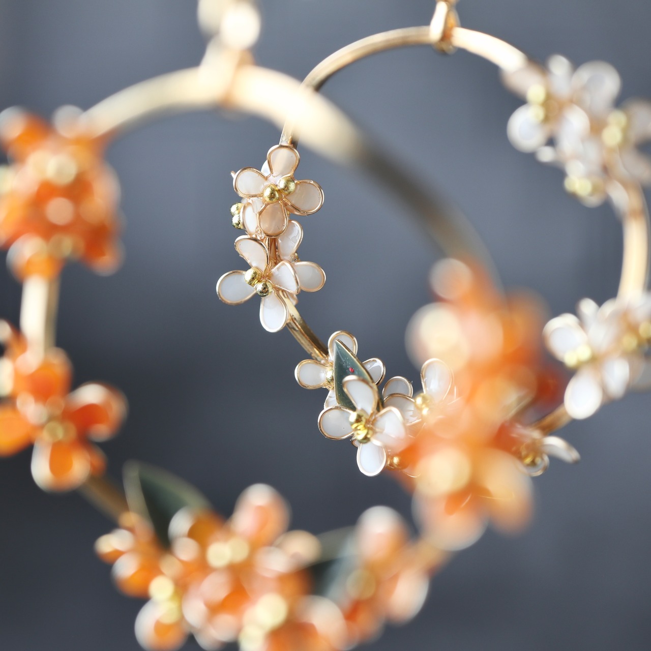 金木犀と銀木犀 | Osmanthus Flower Earrings