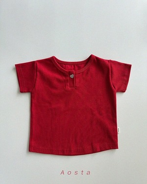 [Aosta] Heart Button Tee / [아오스타] 하트단추티