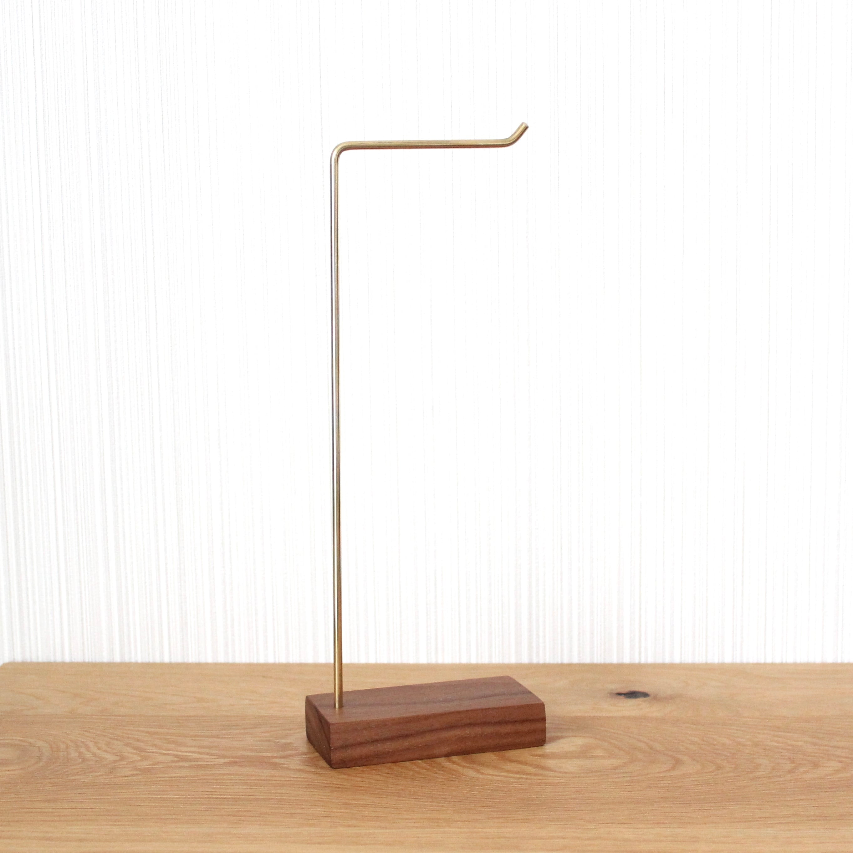 アクセサリースタンド【ウォールナット×真鍮】ネックレス ピアス
