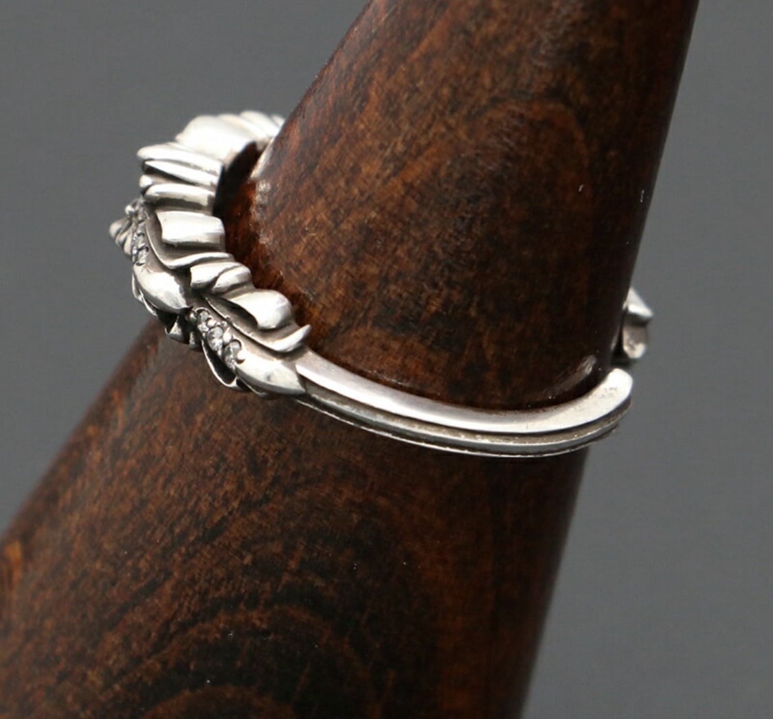 ChromeHearts ベイビークラシックダブルフローラルクロスリング クロムハーツ リング 925 4.5g ベイビークラシック ダブルフローラル