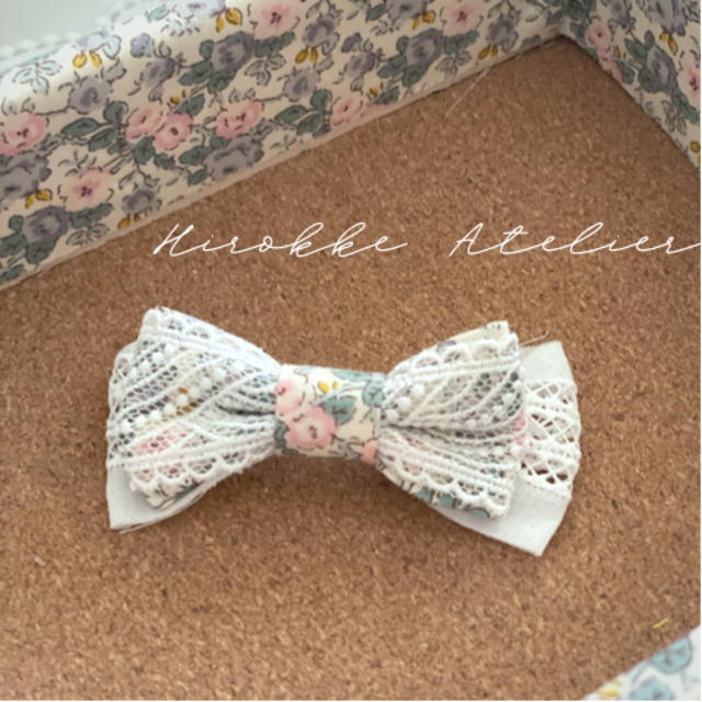 受注製作　Flower  lace  barrette   送料込み 【hirokke made】